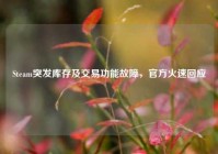 Steam突发库存及交易功能故障，官方火速回应