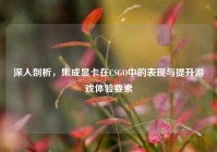 深入剖析，集成显卡在CSGO中的表现与提升游戏体验要素