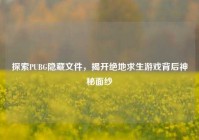 探索PUBG隐藏文件，揭开绝地求生游戏背后神秘面纱