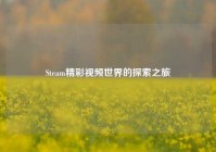 Steam精彩视频世界的探索之旅