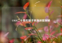 CSGO二十周年箱子来源深度探秘