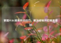 掌握PUBG视角转动技巧，解决掉帧开启畅爽竞技