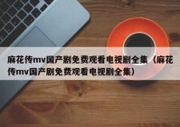麻花传mv国产剧免费观看电视剧全集（麻花传mv国产剧免费观看电视剧全集）