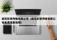 麻花影视传媒有限公司（麻花影视传媒有限公司免费观看视频）