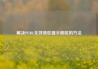 解决PUBG无效地区提示困扰的     