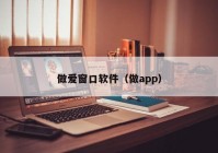做爱窗口软件（做app）