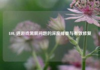 LOL 进游戏黑屏问题的深度排查与有效修复