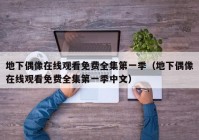 地下偶像在线观看免费全集第一季（地下偶像在线观看免费全集第一季中文）