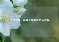 冬日蜕变，高效冬季瘦身     全解