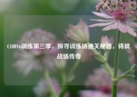 COD16训练第三季，探寻训练场通关秘籍，铸就战场传奇