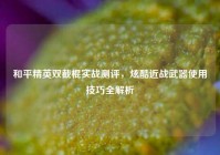 和平精英双截棍实战测评，炫酷近战武器使用技巧全解析