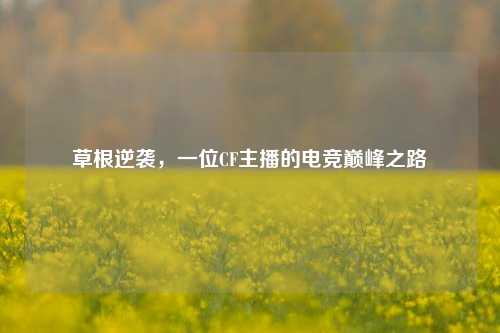 草根逆袭,一位CF主播的电竞巅峰之路