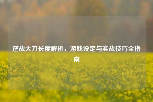 逆战大刀长度解析,游戏设定与实战技巧全指南