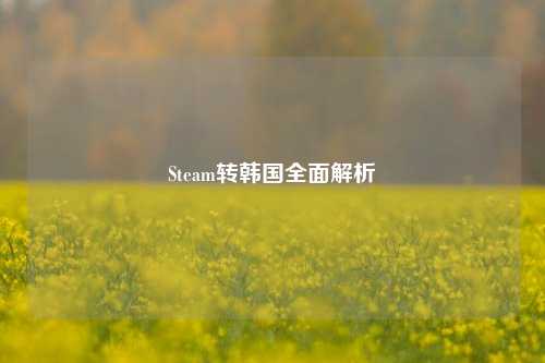 Steam转韩国全面解析