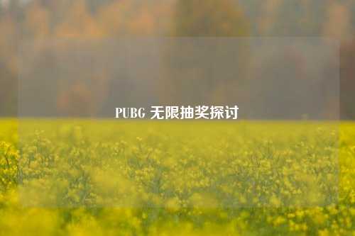 PUBG 无限抽奖探讨