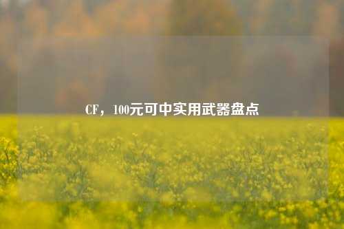 CF,100元可中实用武器盘点