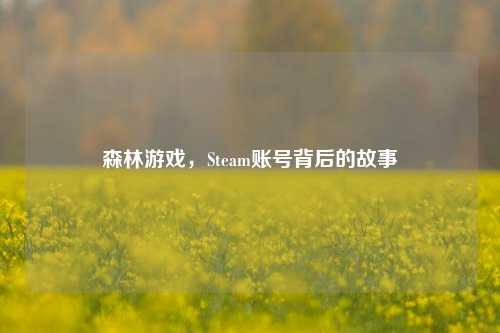 森林游戏,Steam账号背后的故事
