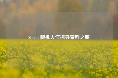 Steam 随机大作探寻奇妙之旅