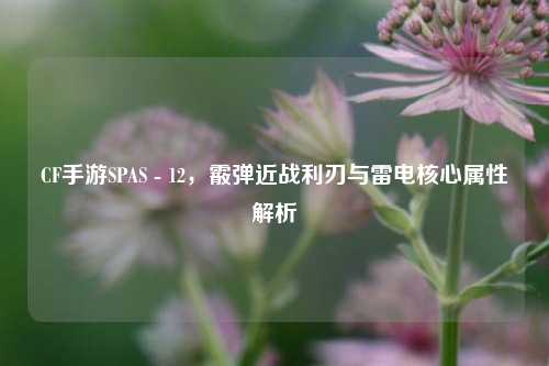 CF手游SPAS - 12,霰弹近战利刃与雷电核心属性解析