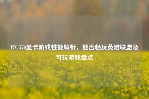 RX 570显卡游戏性能解析,能否畅玩英雄联盟及可玩游戏盘点