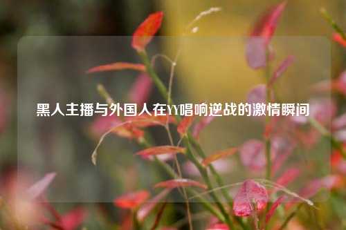 黑人主播与外国人在YY唱响逆战的激情瞬间